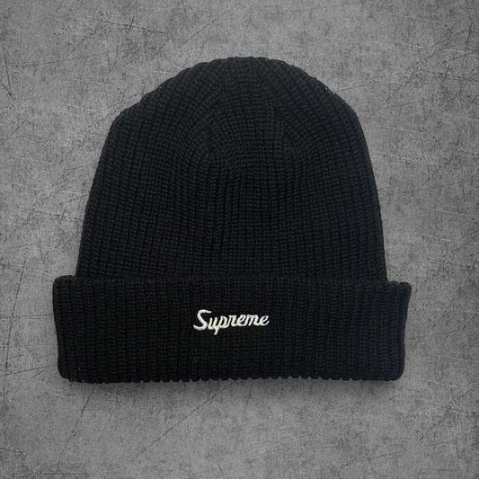 Supreme Ribbed Black Beanie