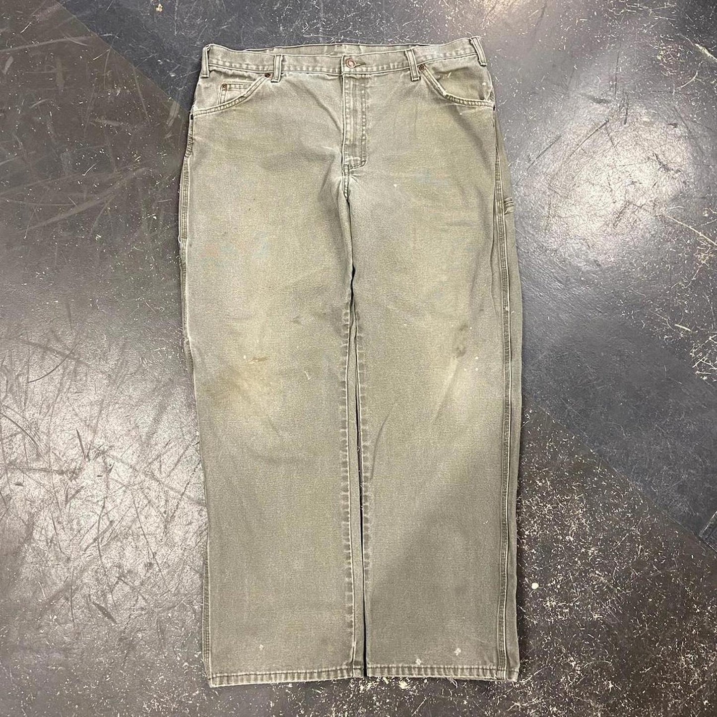 Vintage Faded Olive Dickies Work Pants - 38