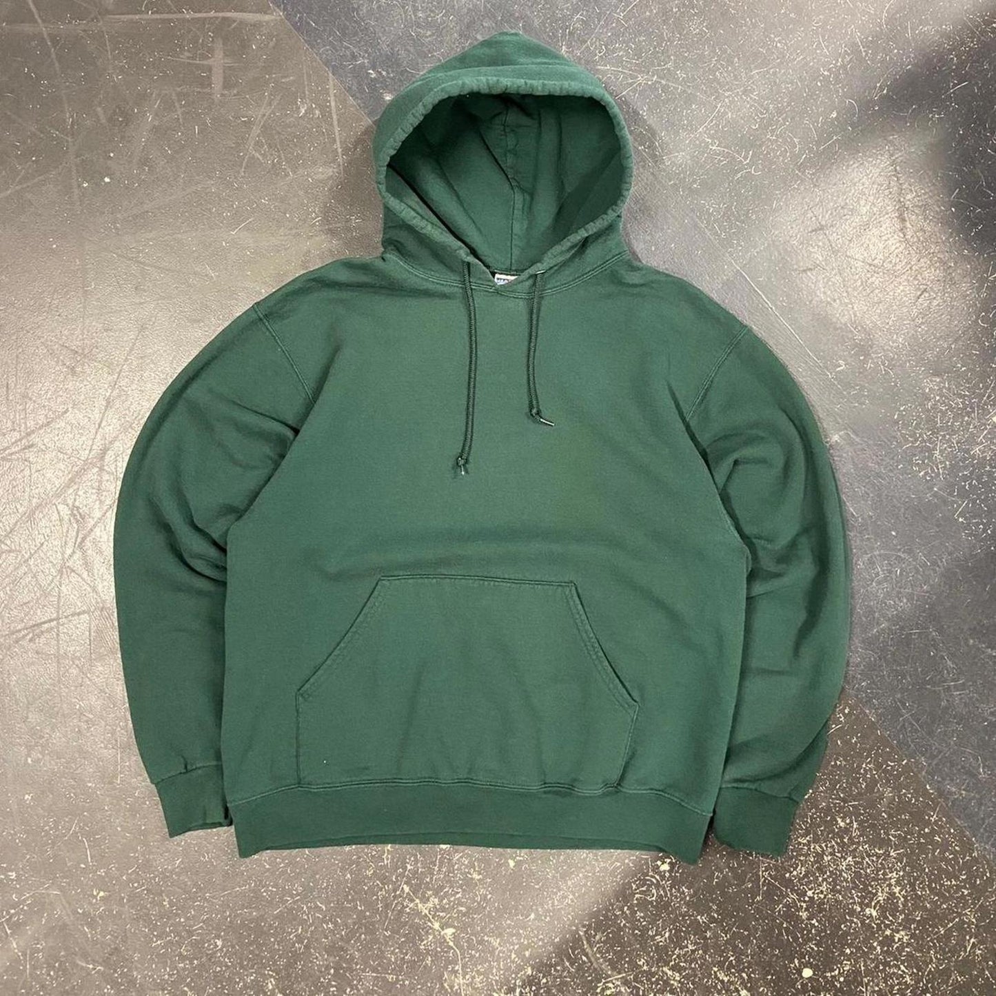 Vintage Forest Green Jerzees Blank Hoodie - L