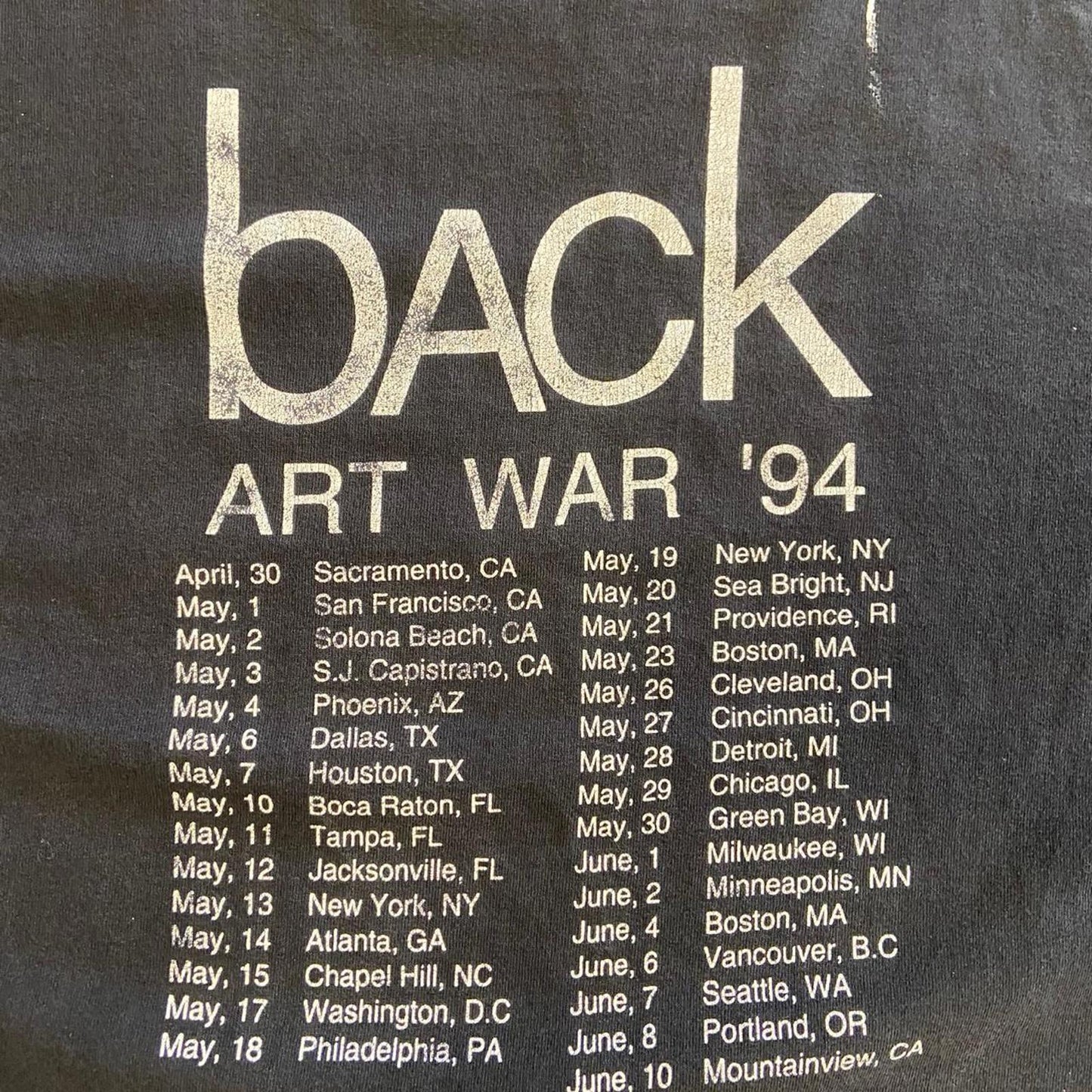 1994 The Knack is Back Art War Tour Tee - XL