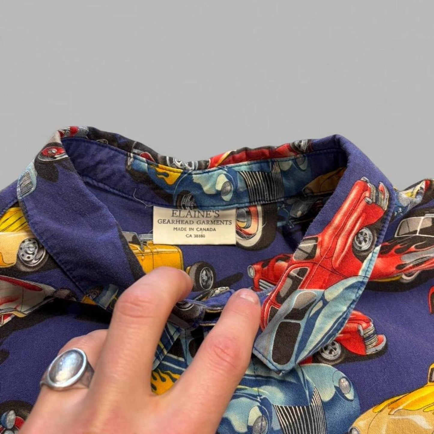 Vintage 90s Hot Rod AOP Button Up - XL