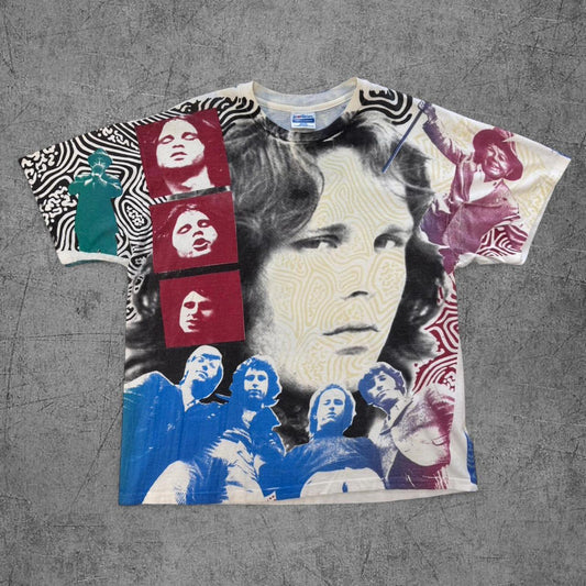 Vintage 90s Jim Morison AOP Big Face Tee - XL