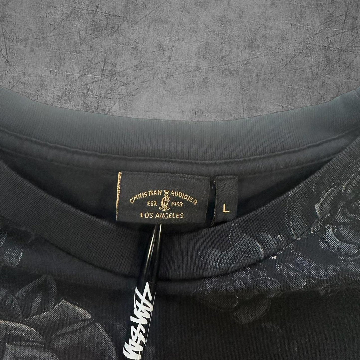 Black Christian Audigier Ed Hardy Skull Tee - L