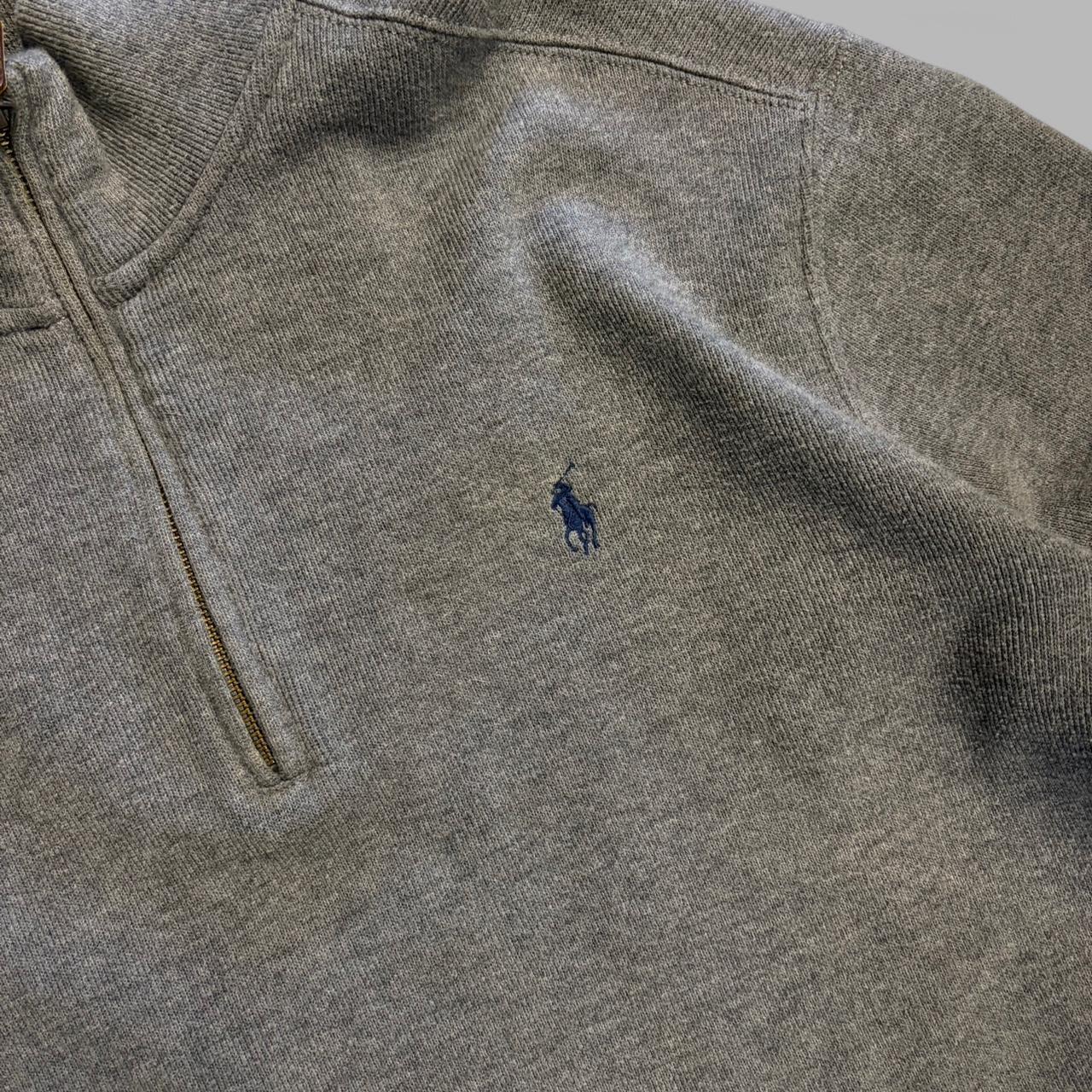 Vintage Grey Polo Ralph Lauren 1/4 Zip - XL