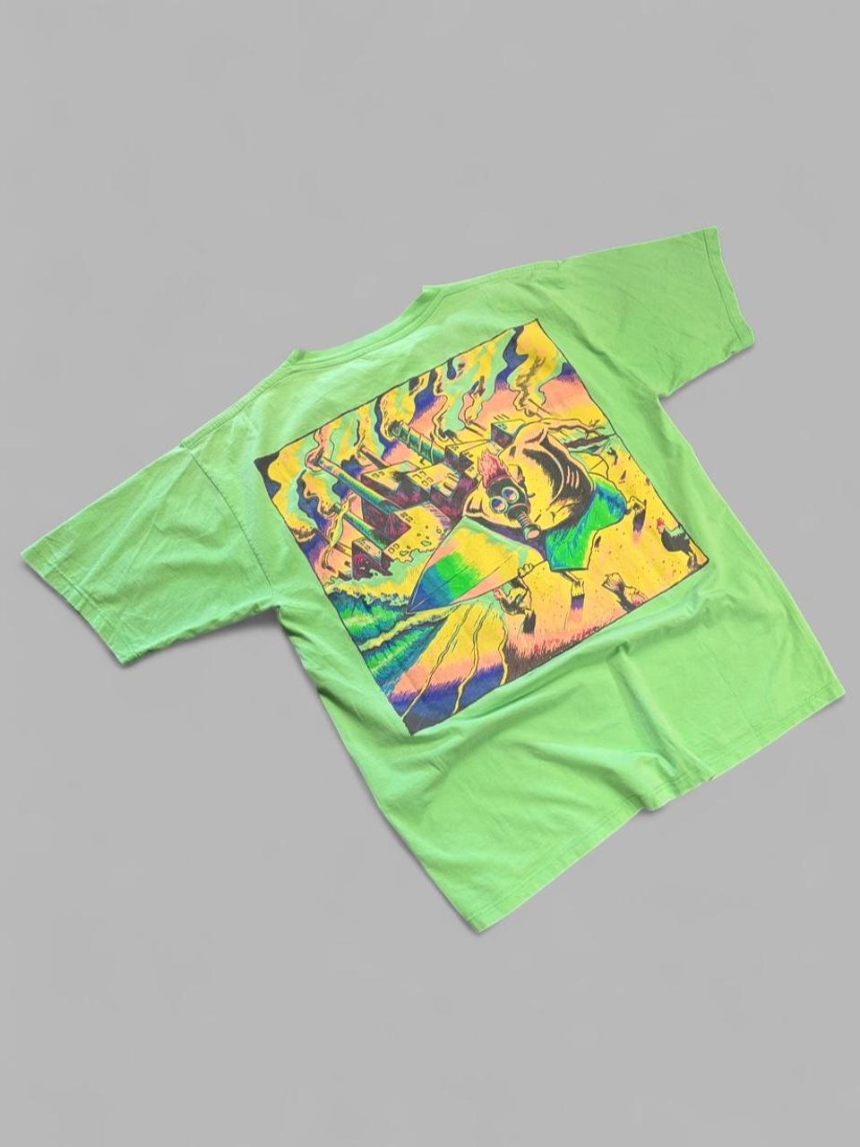 90s Ocean Pacific Dystopian Surf Tee - XL