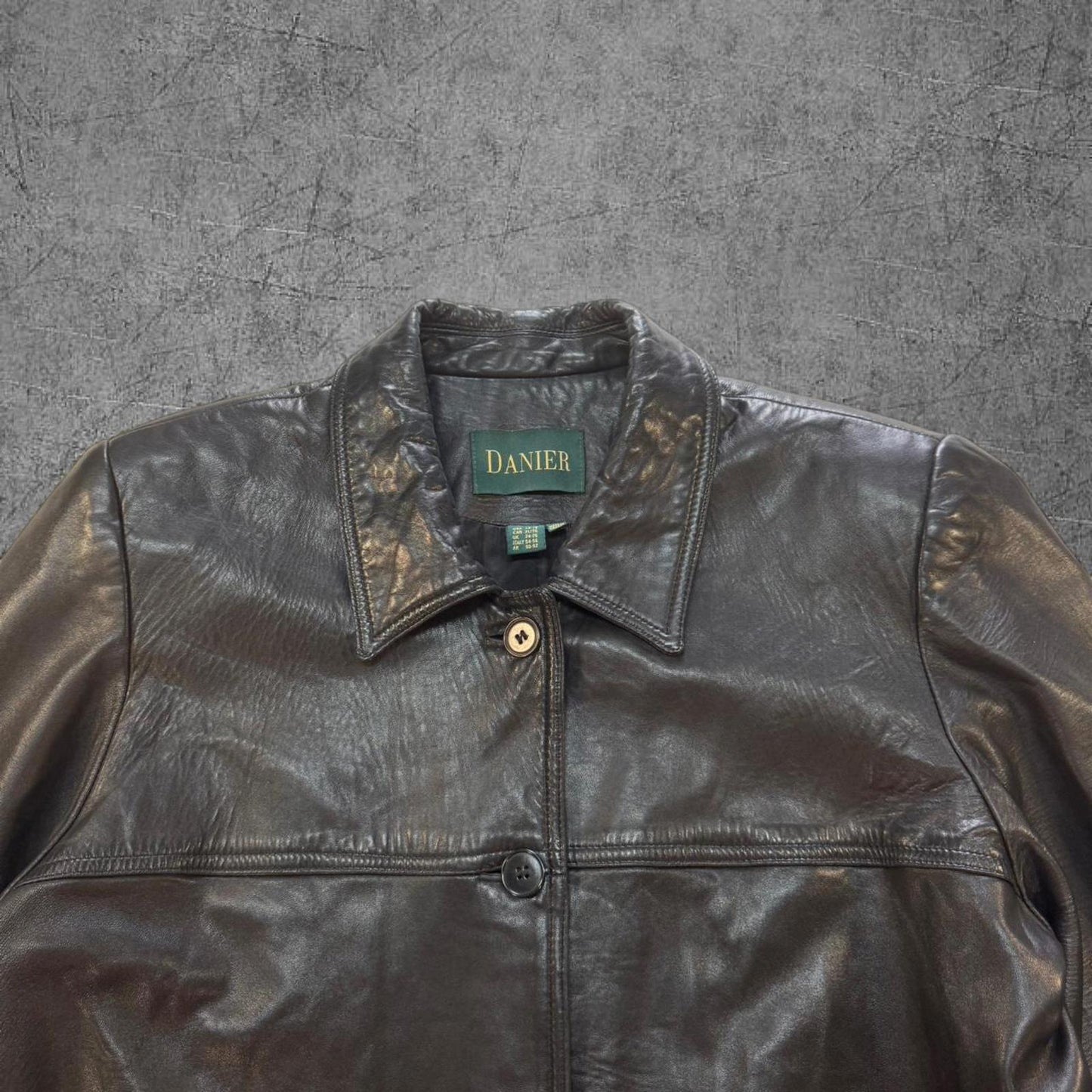 Vintage Danier Button Up Leather Trench Coat - XL