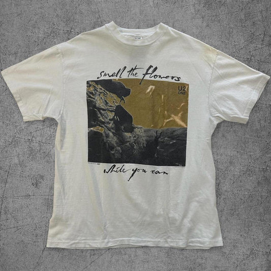 Vintage 1991 U2 Smell the Flowers Tour Tee - L