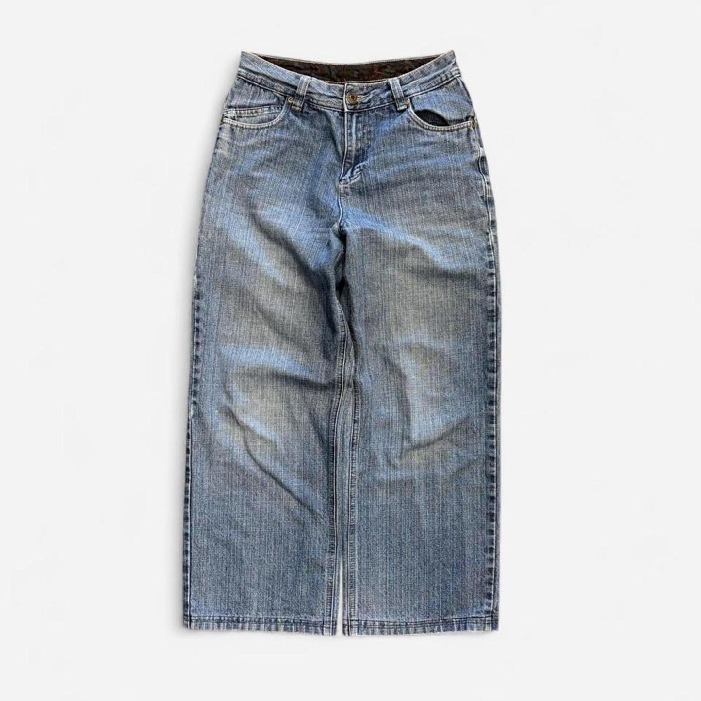 Y2K Skull Baggy Jeans - 30