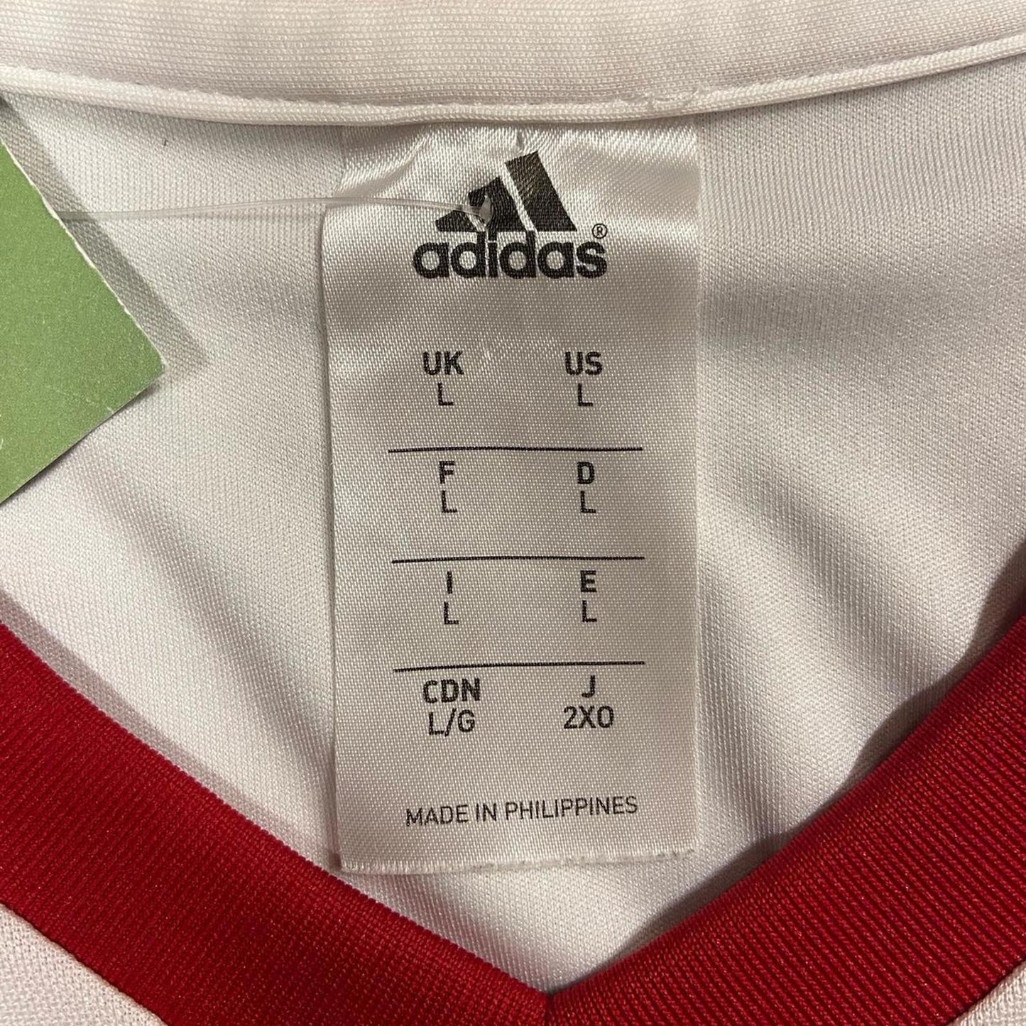 Vintage Red Adidas Football Soccer Jersey #6 - L