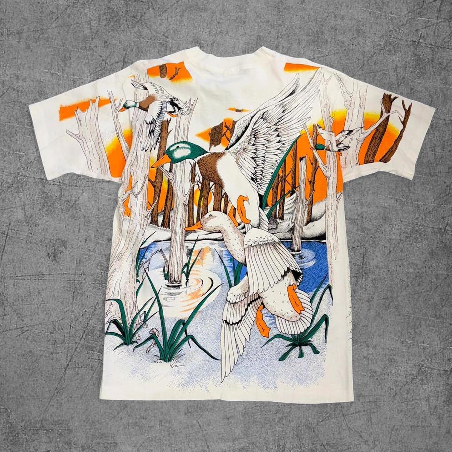 90s Fall Duck Hunting AOP Tee - L