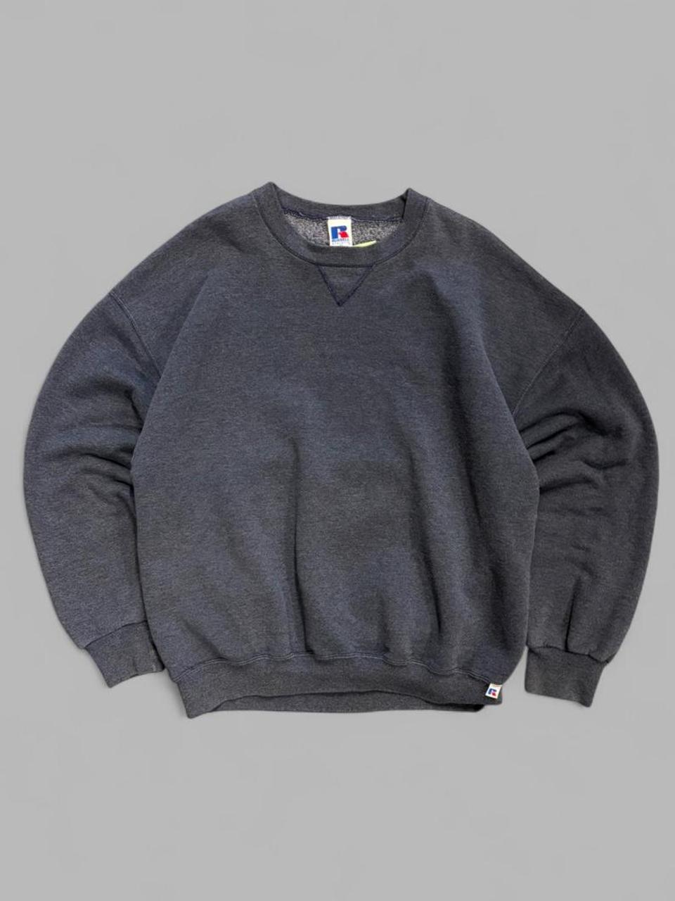 Vintage 90s Navy / Grey Russell Athletic Crewneck - XL