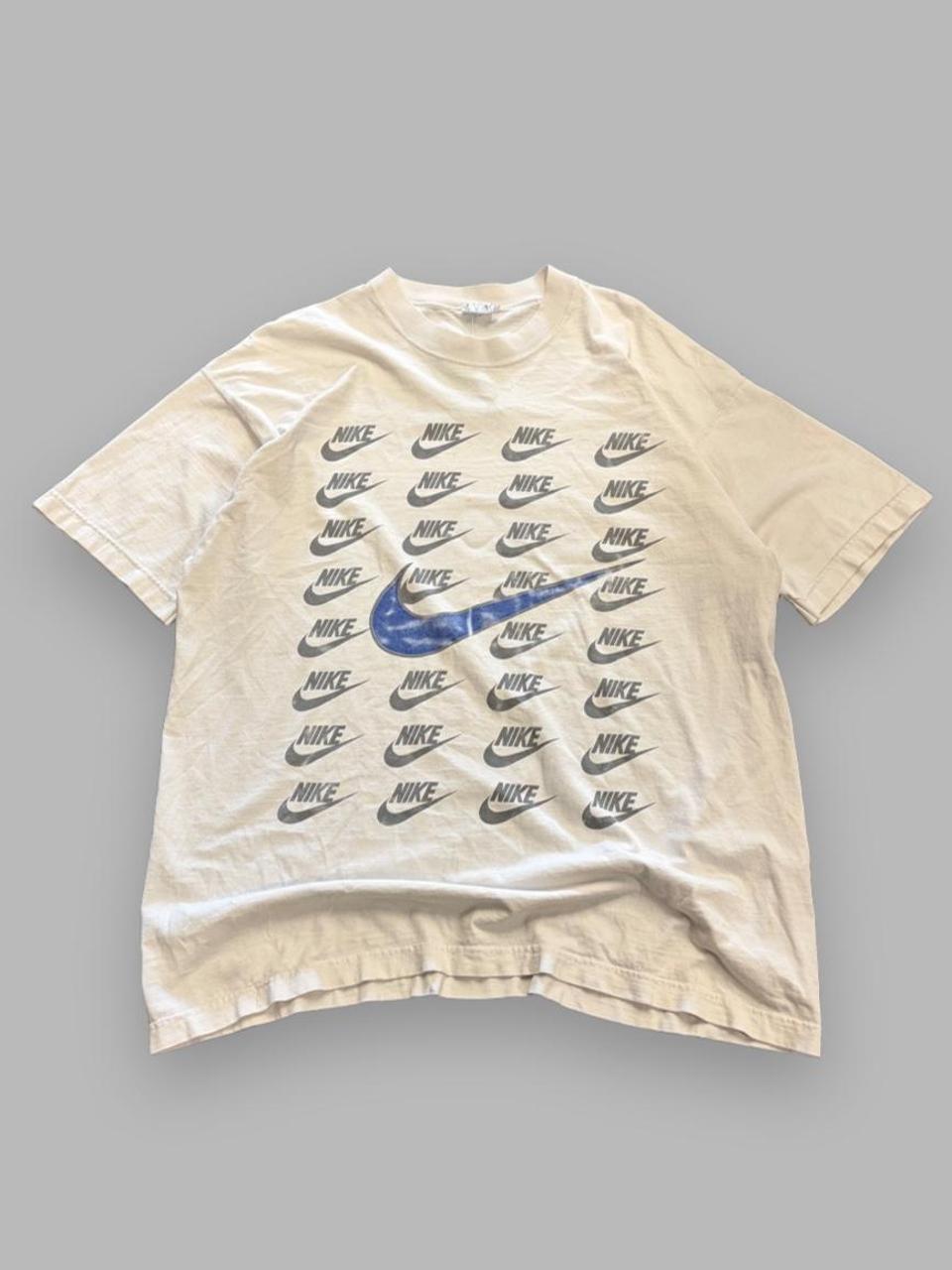 Vintage Nike Logo Repeat Bootleg Tee - XL