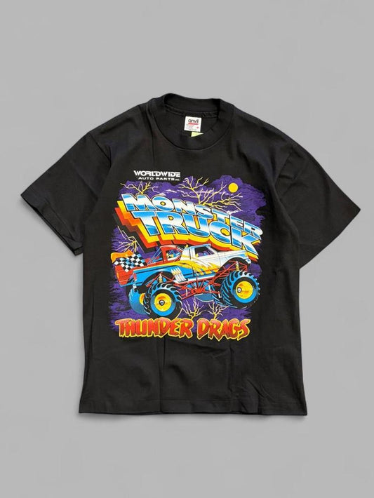 90s Dodge Rules Monster Truck Thunder Drags Tee - M