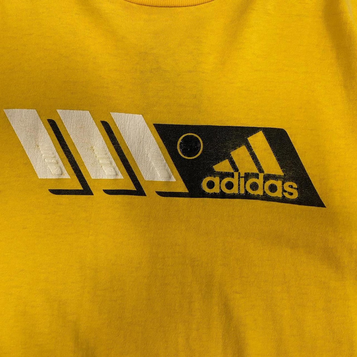 Vintage Yellow Adidas Tee - L