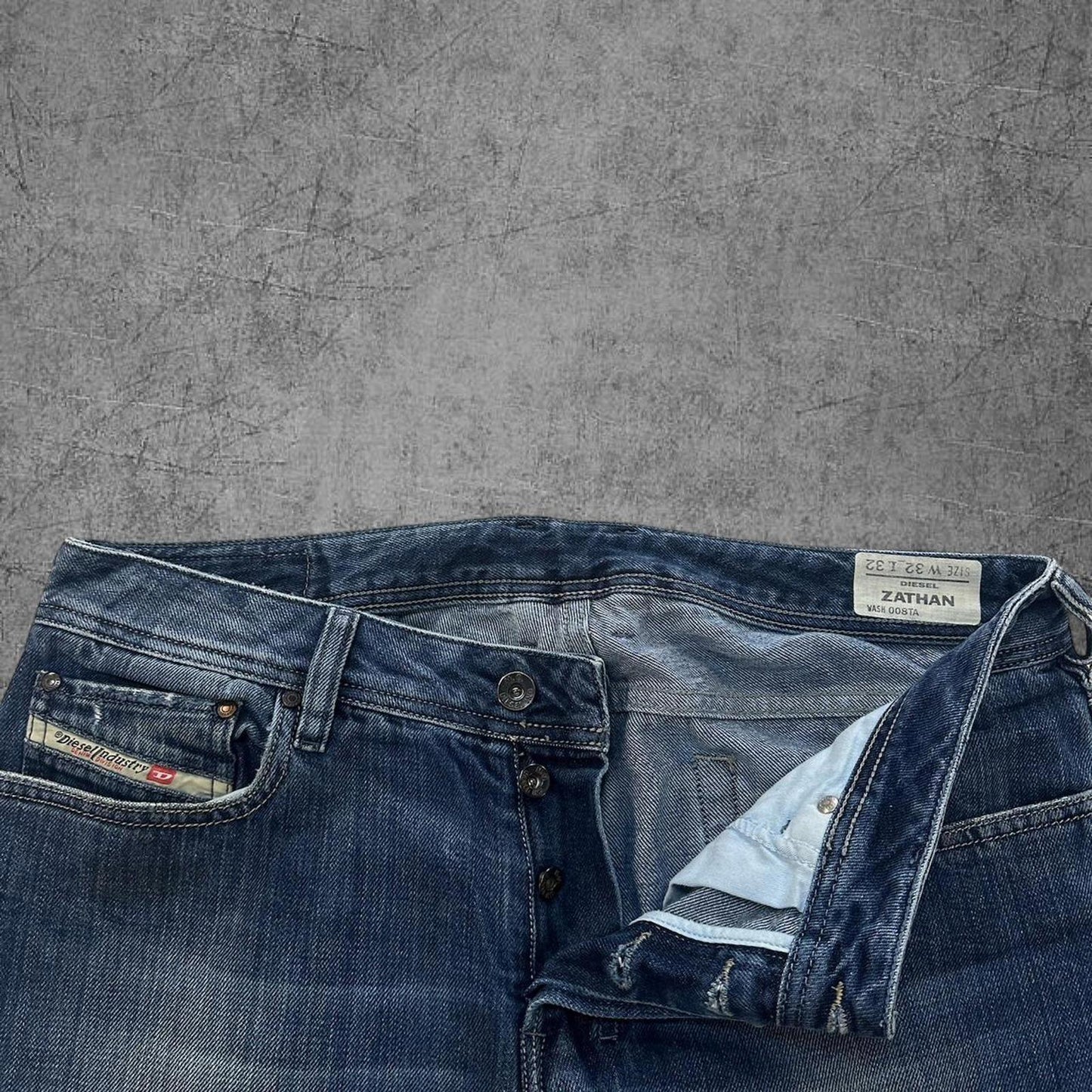 Y2K Diesel Nathan Raw Denim Flare Jeans - 32