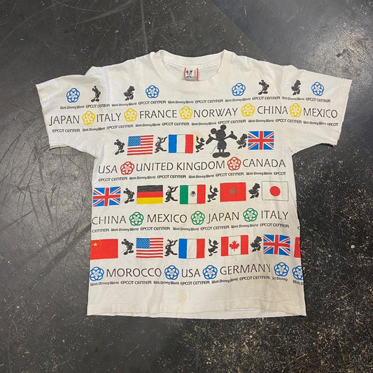 90s Disney Countries AOP Tee - XL
