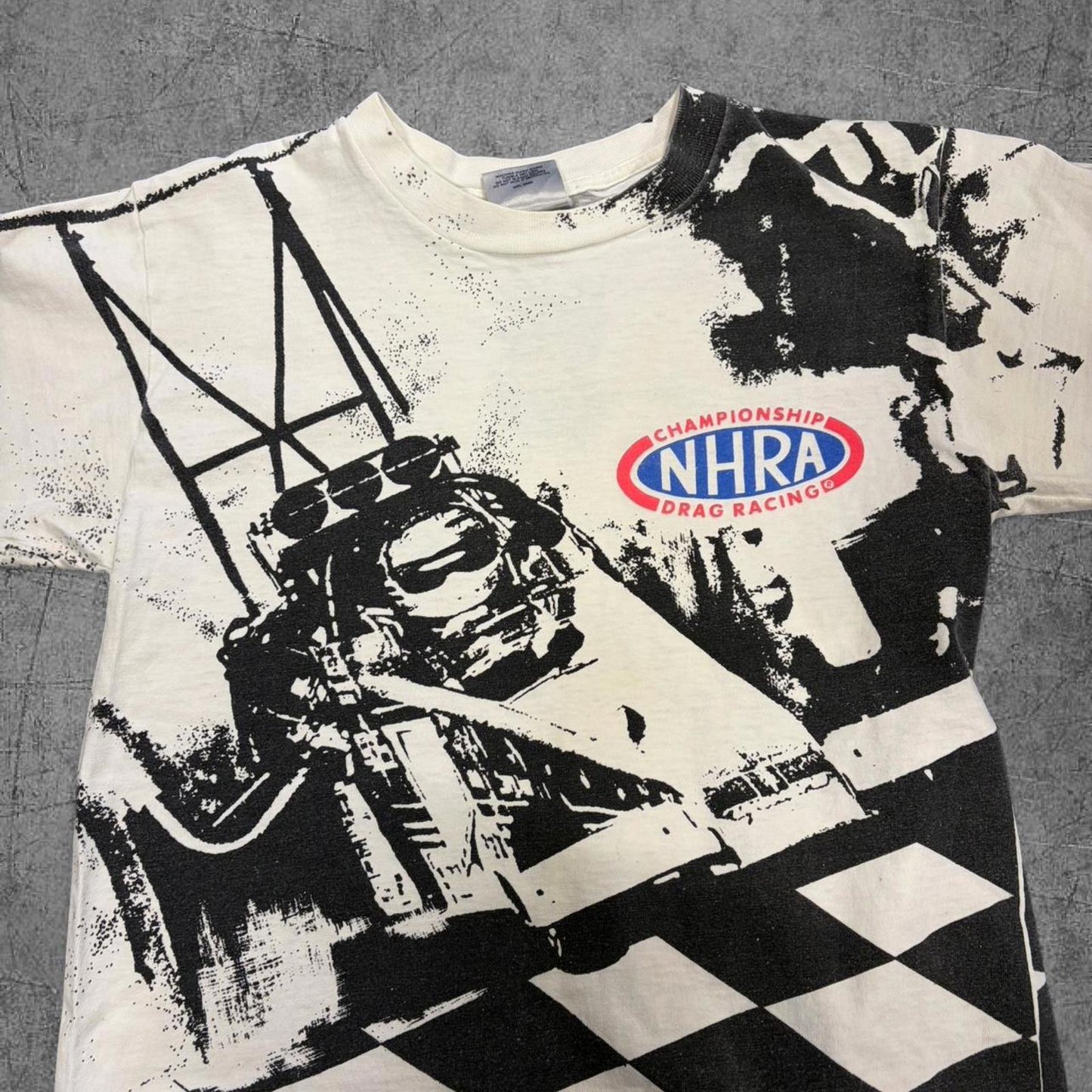 90s NHRA Drag Racing AOP Tee - M