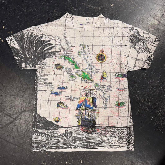 90s Island AOP Tee - L