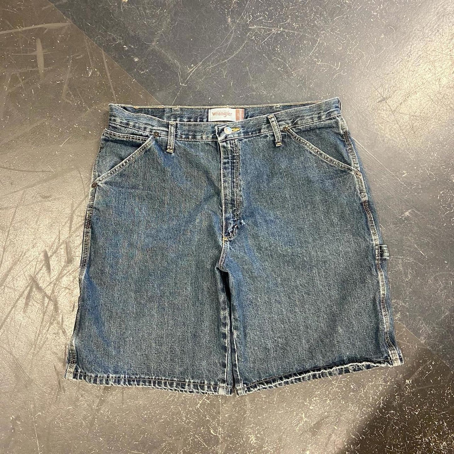 Vintage Wrangler Dark Wash Jorts - 36