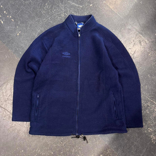 Vintage 90s Umbro Blue Zip Up Fleece - L