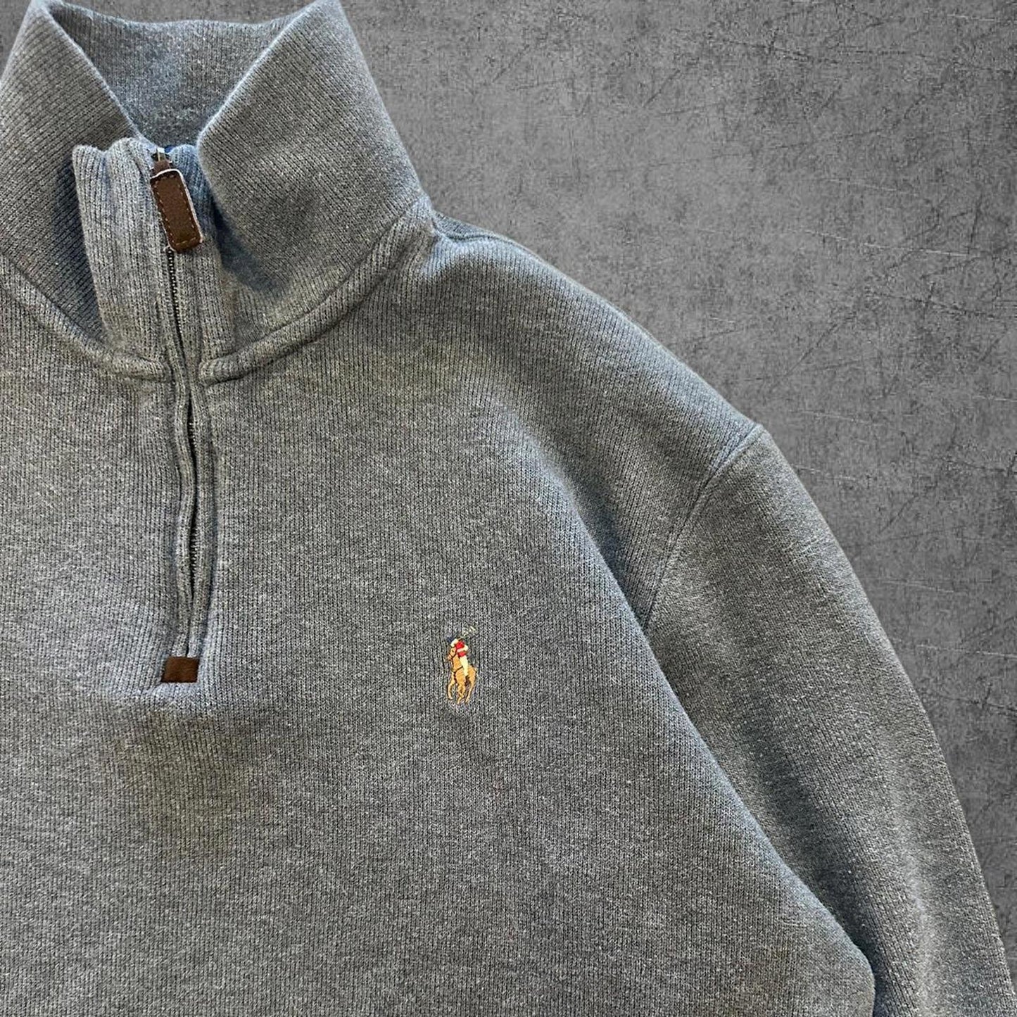 Polo Ralph Lauren Grey 1/4 Zip Knit - M