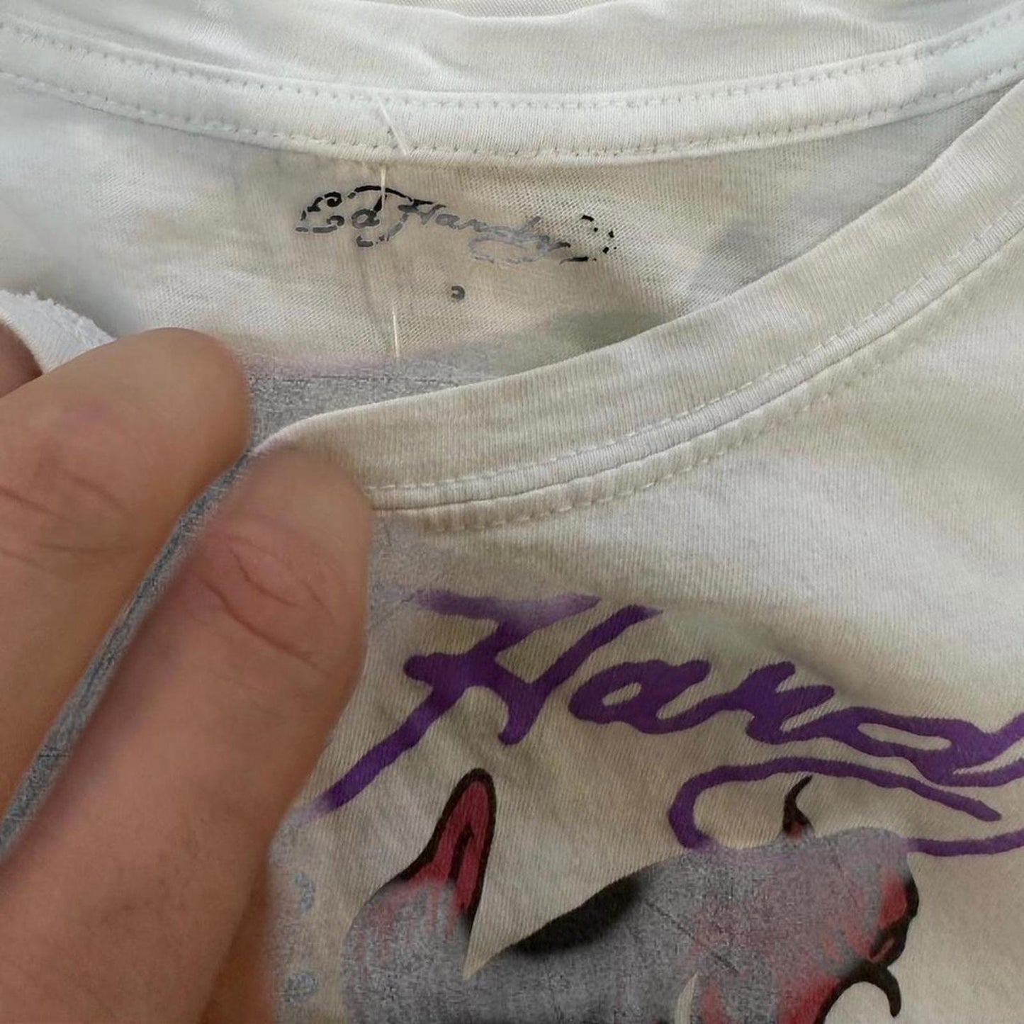 Y2K Ed Hardy Koi Fish Baby Tee - S