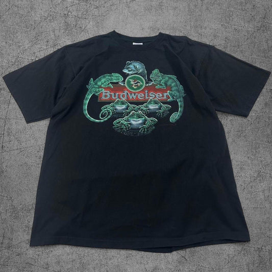 Vintage 1999 Budweiser Chameleon / Frog Tee - XXL