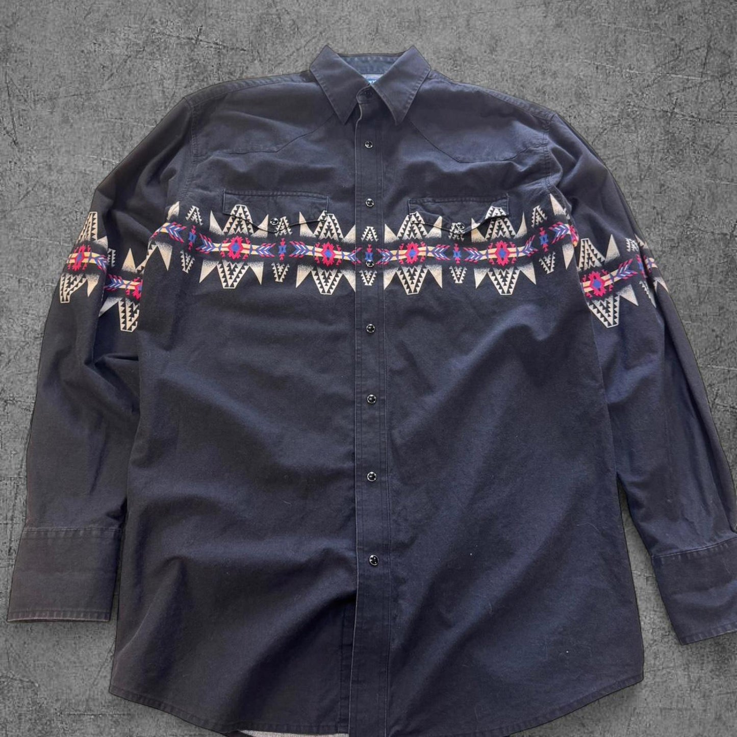 Vintage Wrangler Aztec Button Up - L