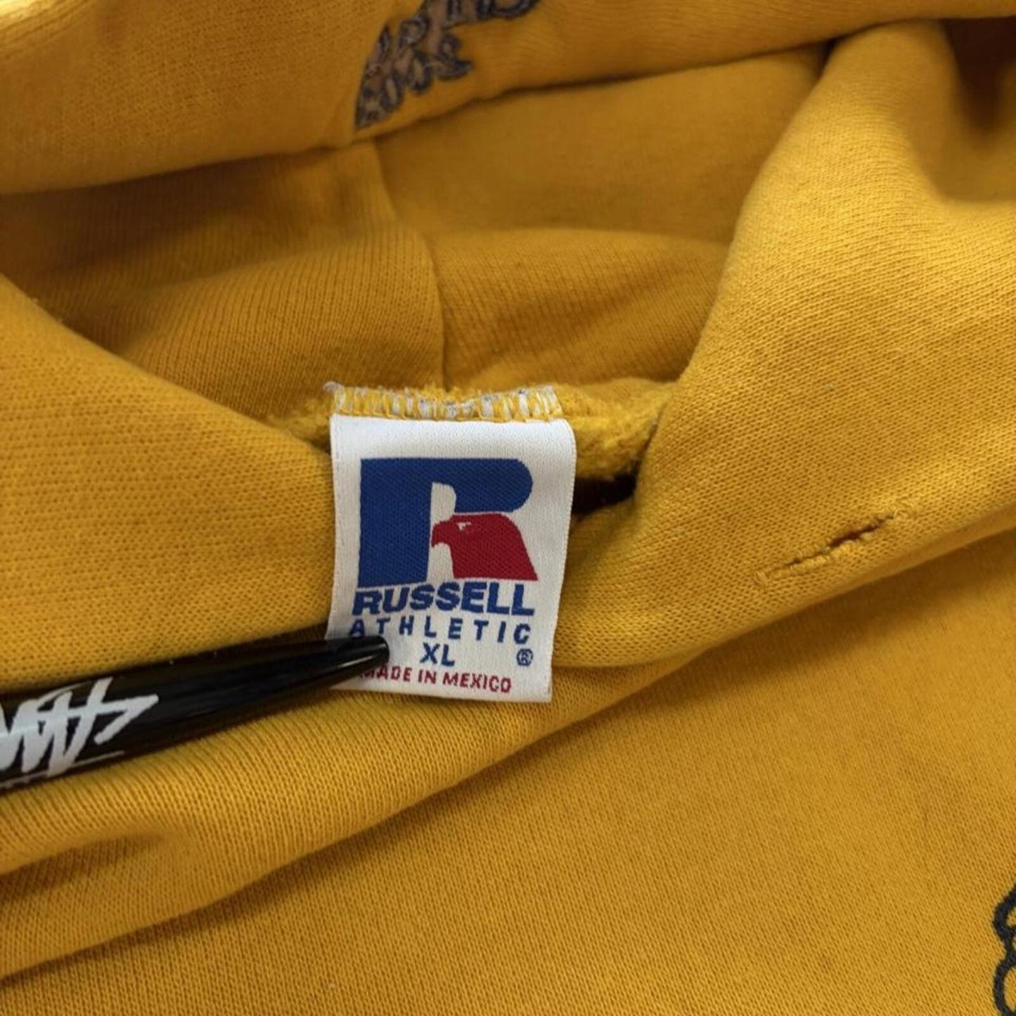 Vintage Yellow Russell Athletic hoodie - XL