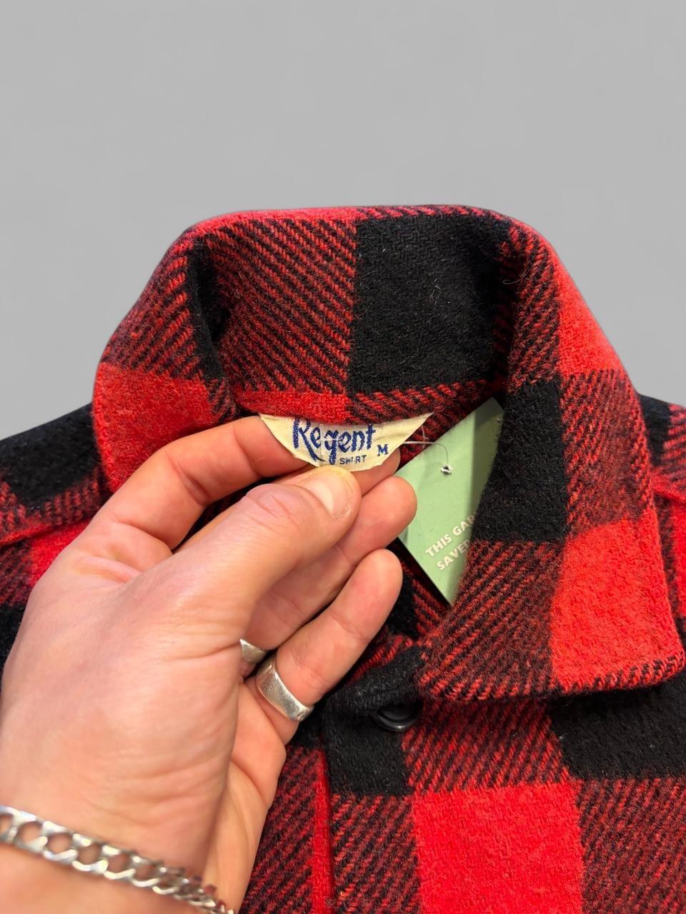 1950s Regent Wool Plaid Button Up - M