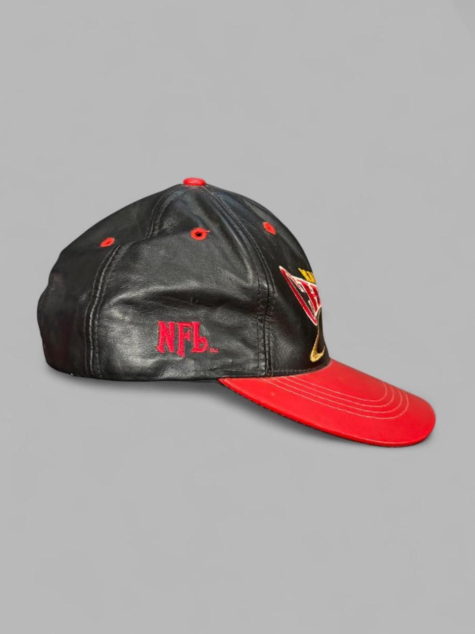 Vintage 90s Kansas City Chiefs NFL Leather Hat