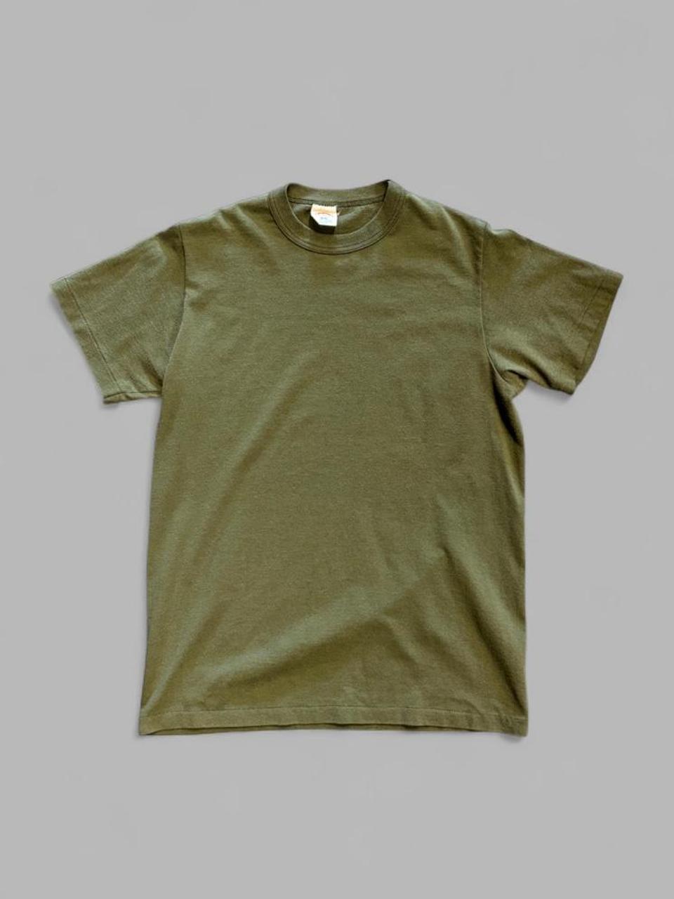 Vintage 80s Olive Green Blank Tee - M
