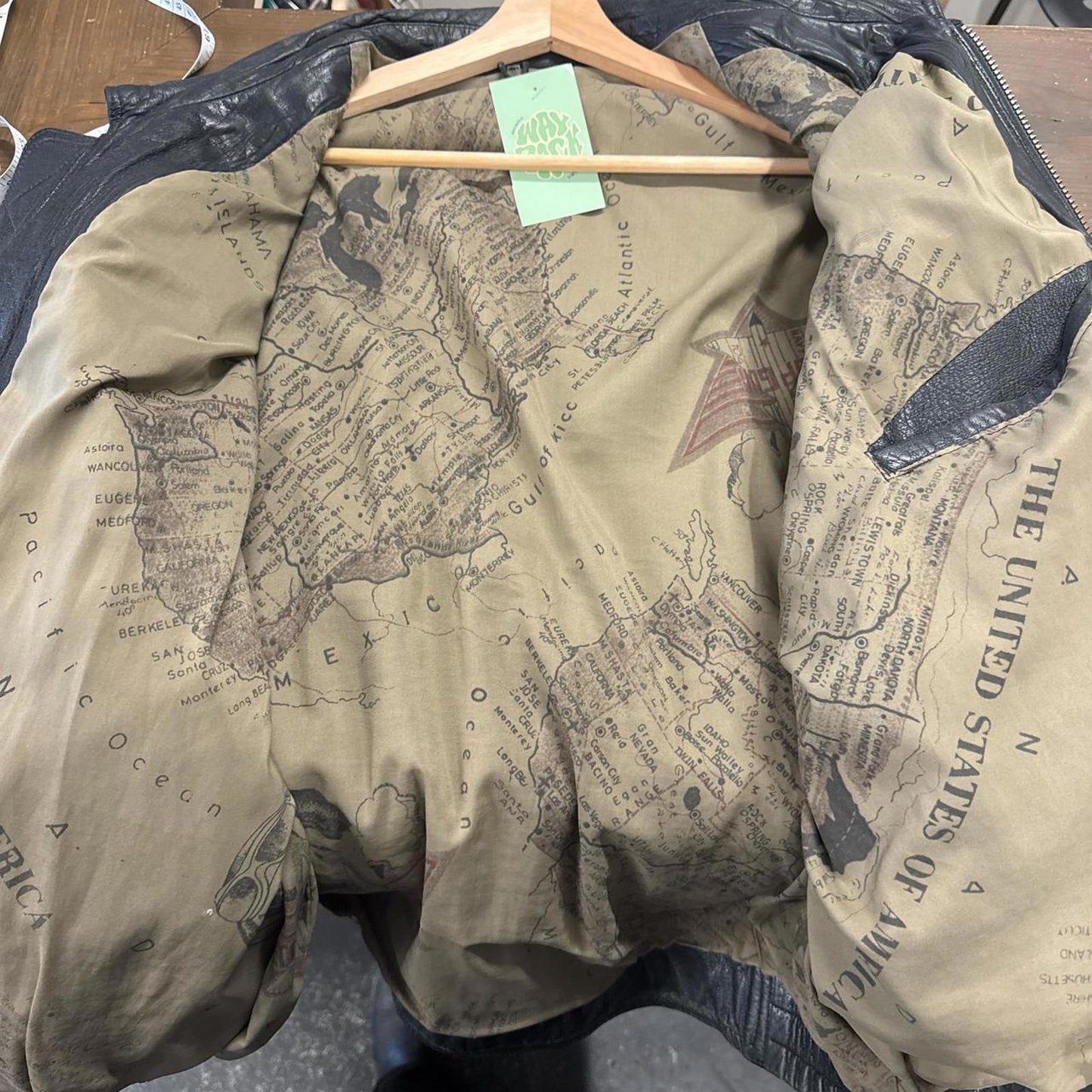 80s Faded Flight Leather Bomber Jacket - XL