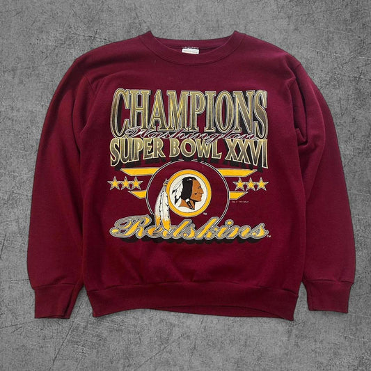 Vintage 1991 Washington Redskins Super Bowl Crewneck - L