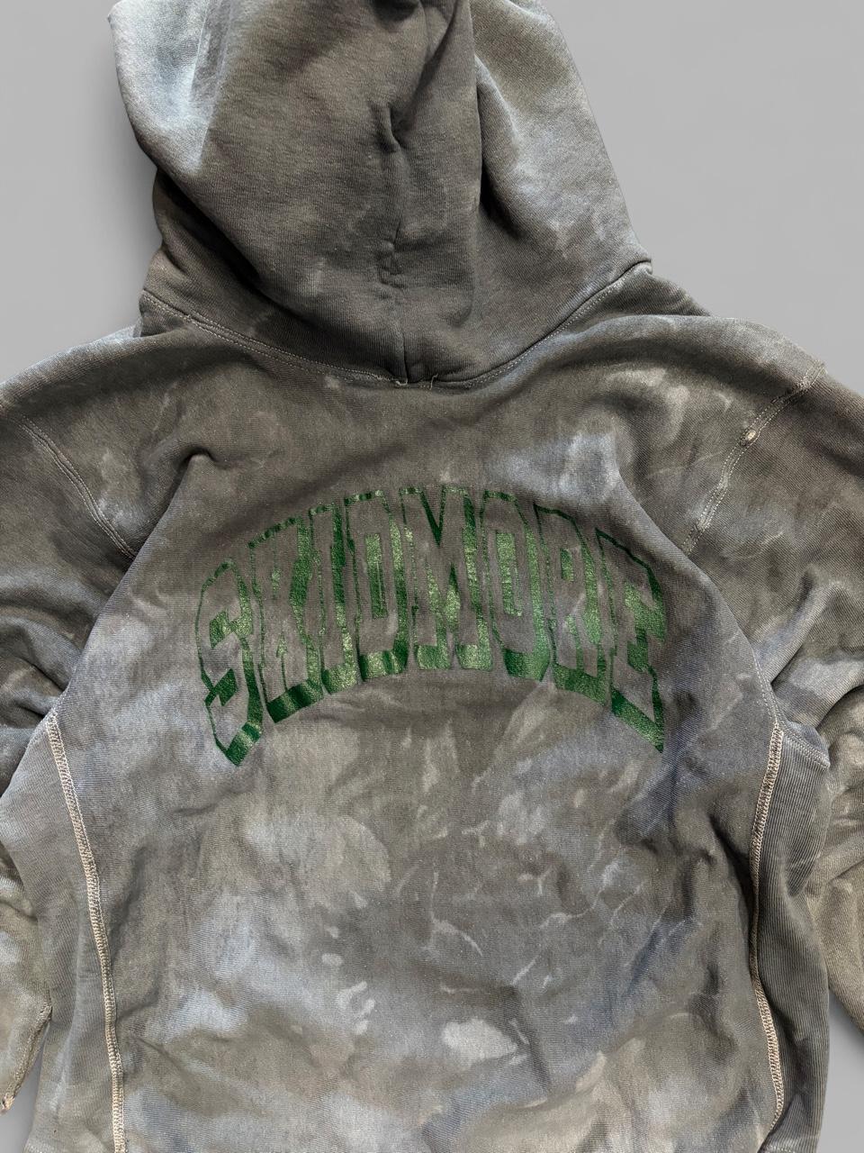 1980s Distressed Champion Reverse Weave Skidmore Hoodie - XL