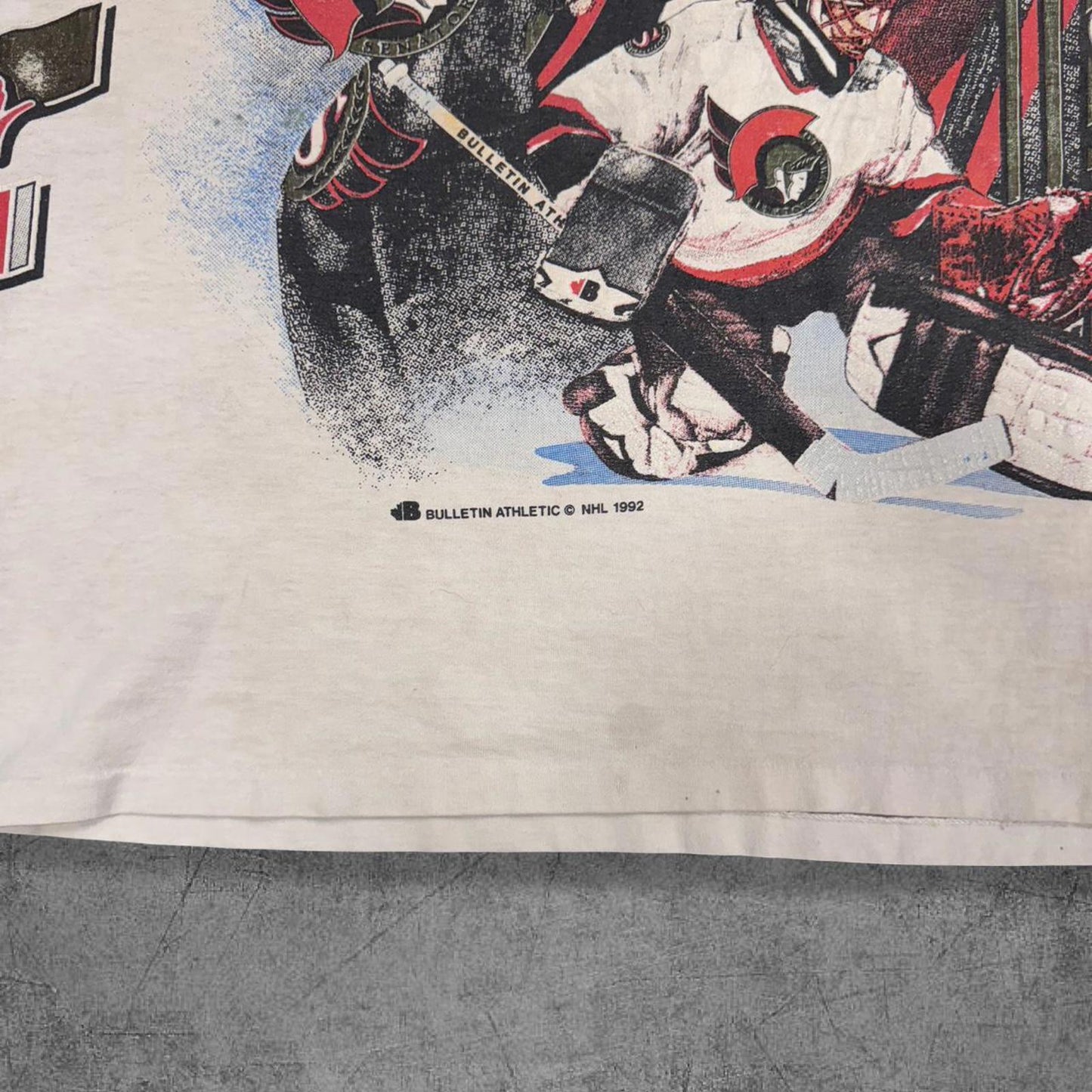 Vintage 1992 Ottawa Senators Bulliton AOP NHL Tee - XL