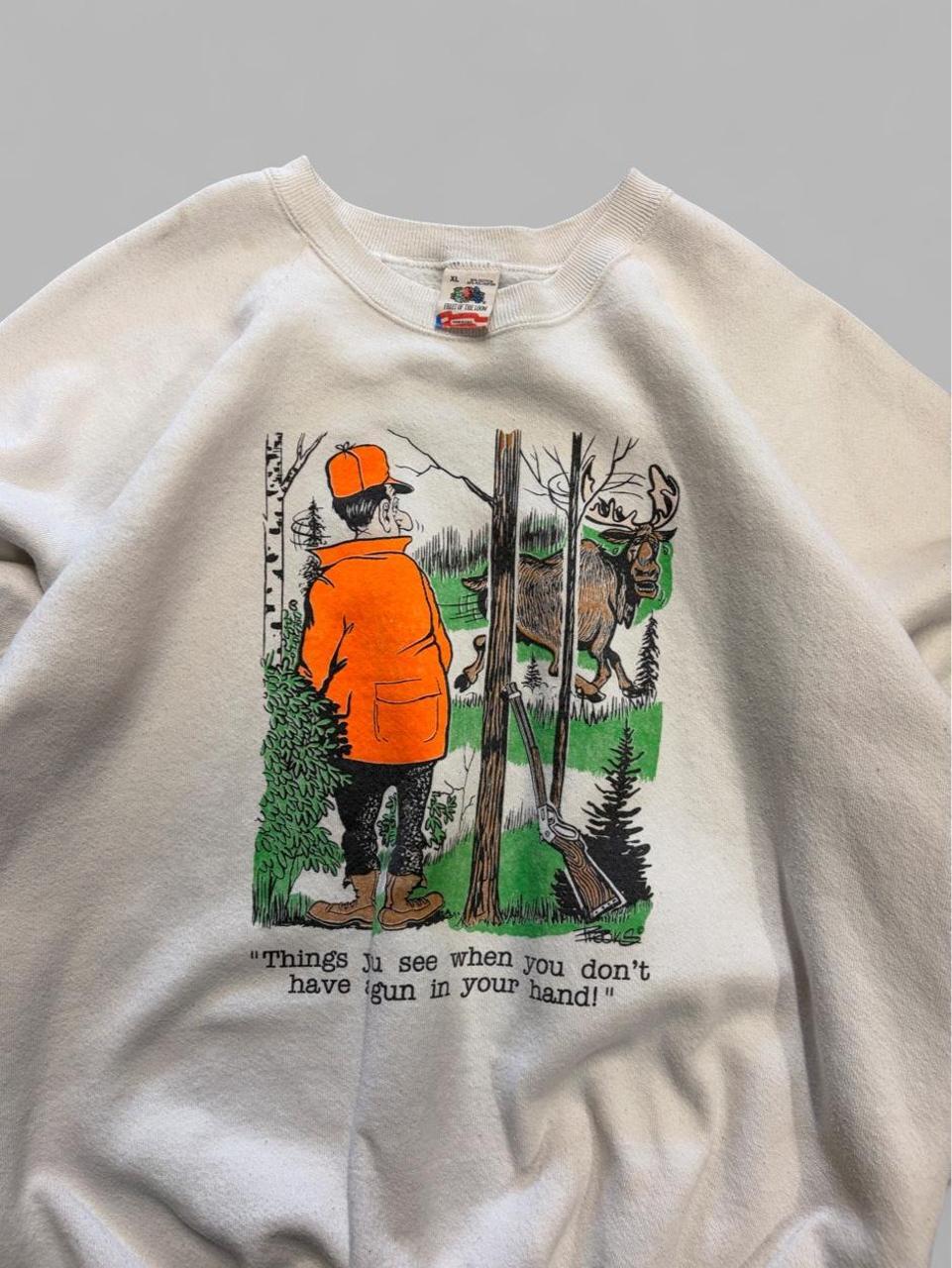 Vintage Hunting Humour Crewneck - XL