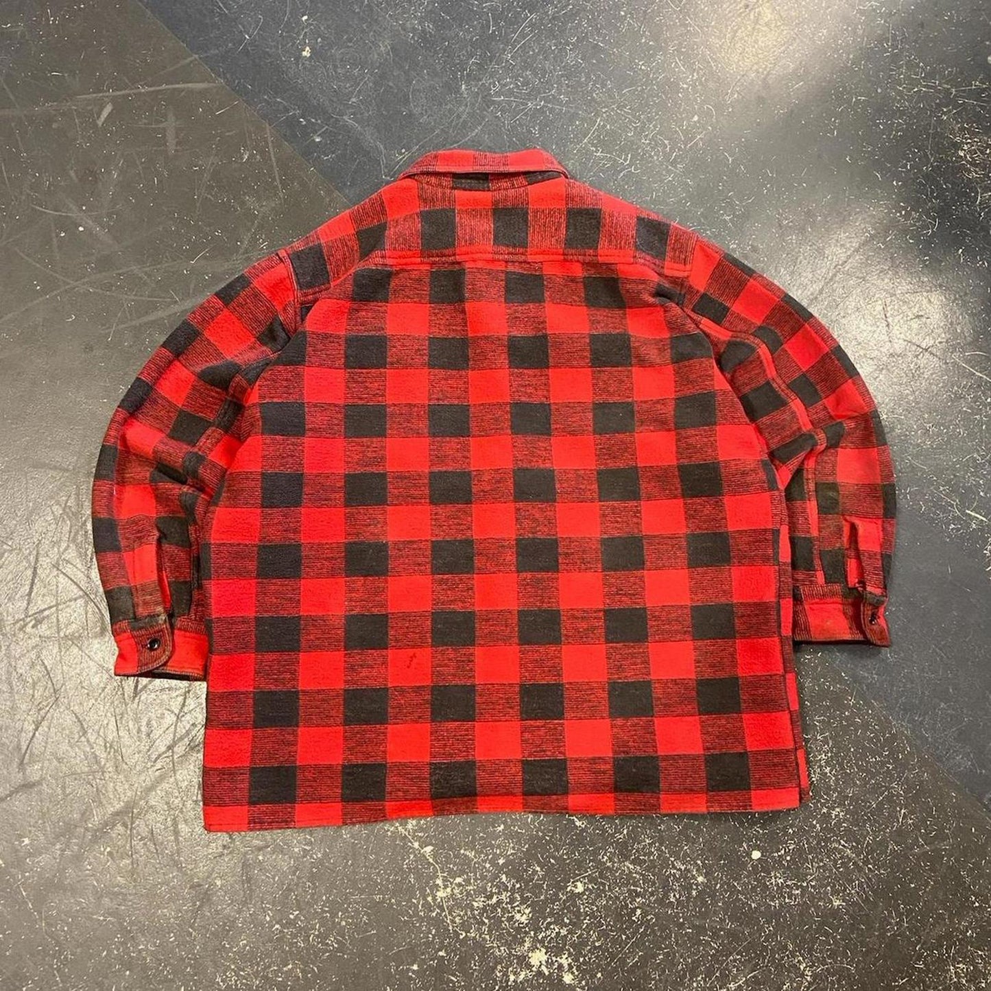 Vintage Red Plaid Button Up - XL