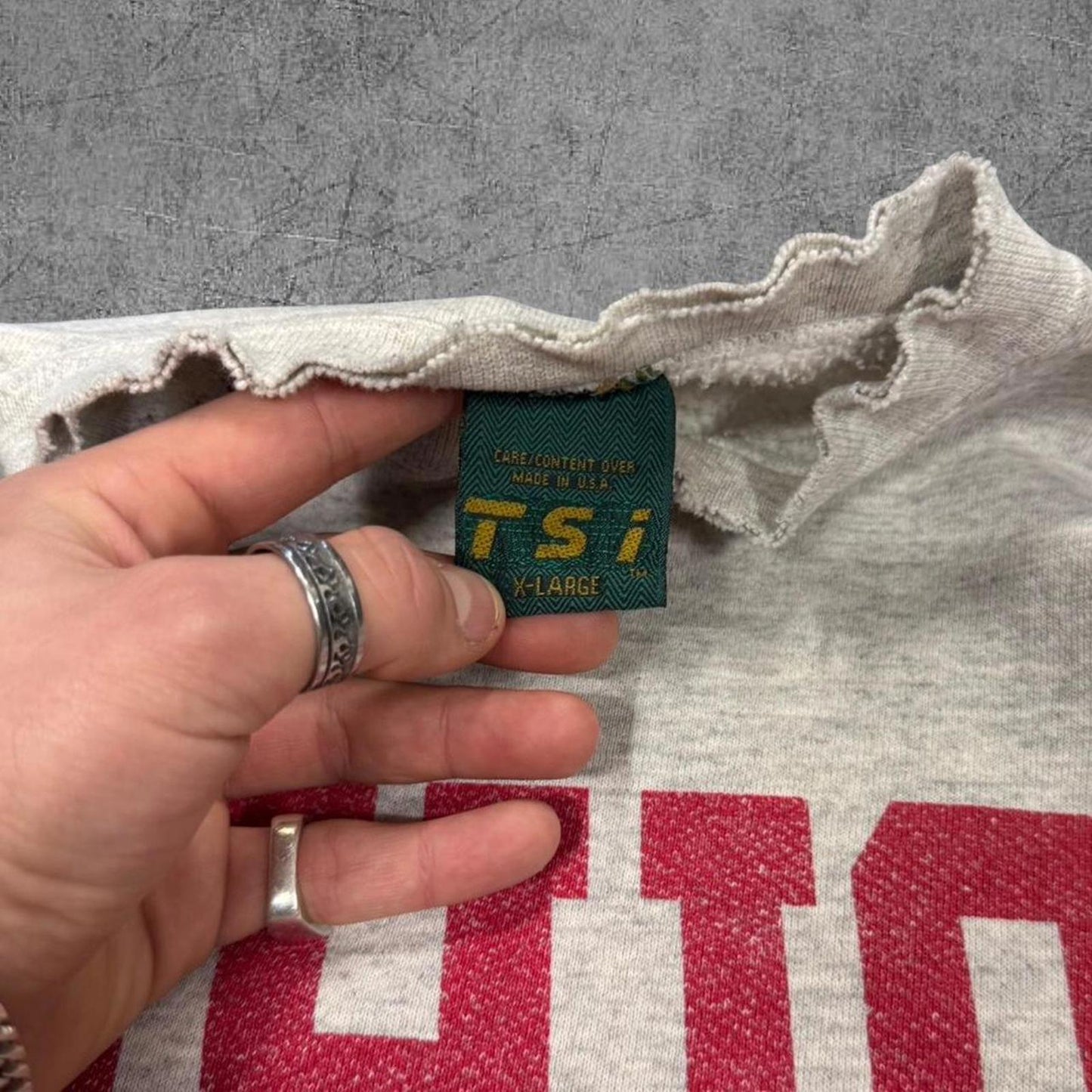 Vintage 90 Distressed Ohio State Boxy Crewneck - XL