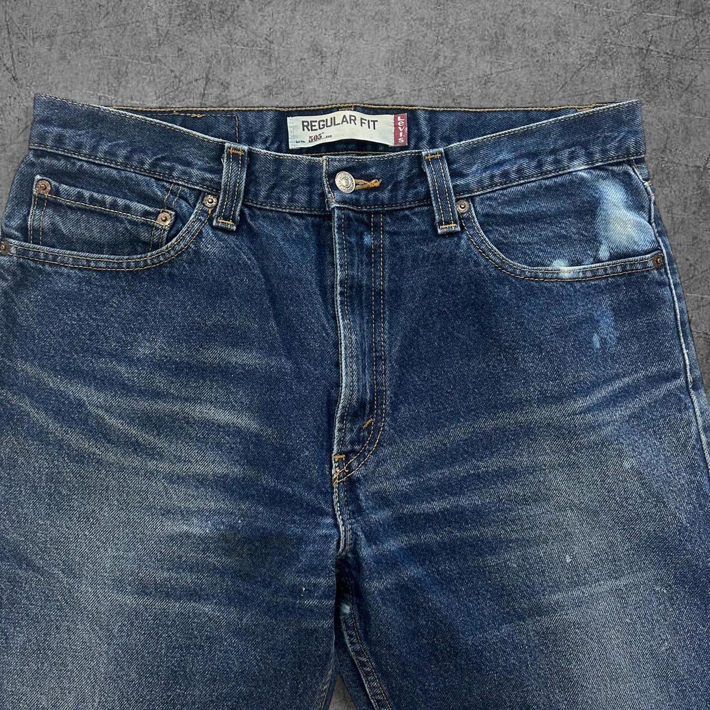 Y2K Faded Dark Wash Levi 505 Jeans - 34