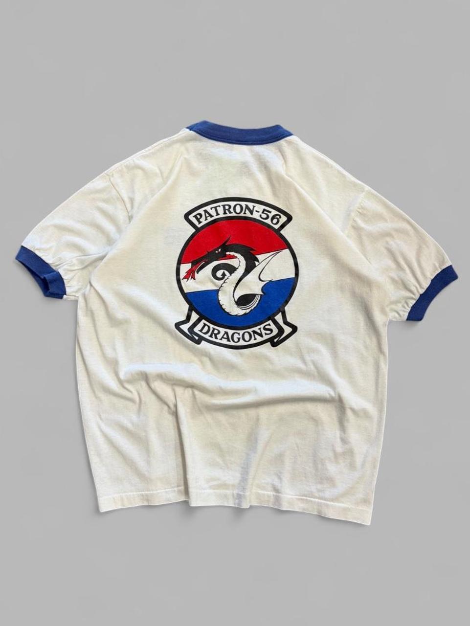 80s Patron 56 Dragons Military Ringer Tee - XL