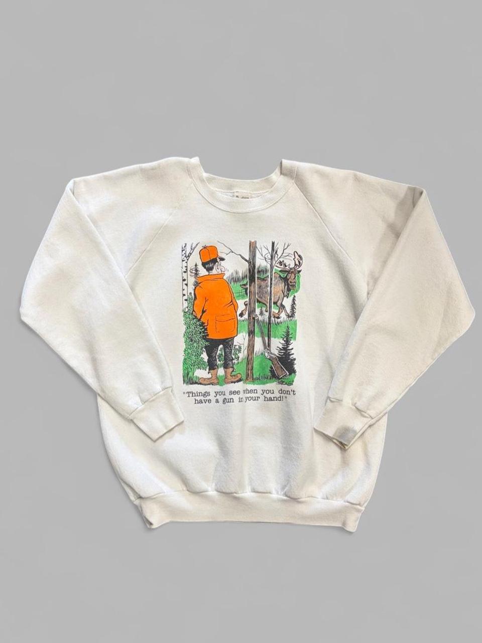 Vintage Hunting Humour Crewneck - XL