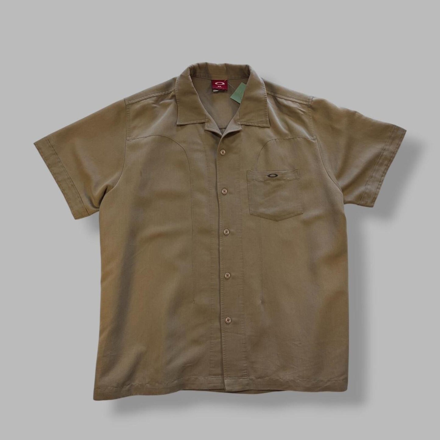 Vintage Oakley tan button up - XL