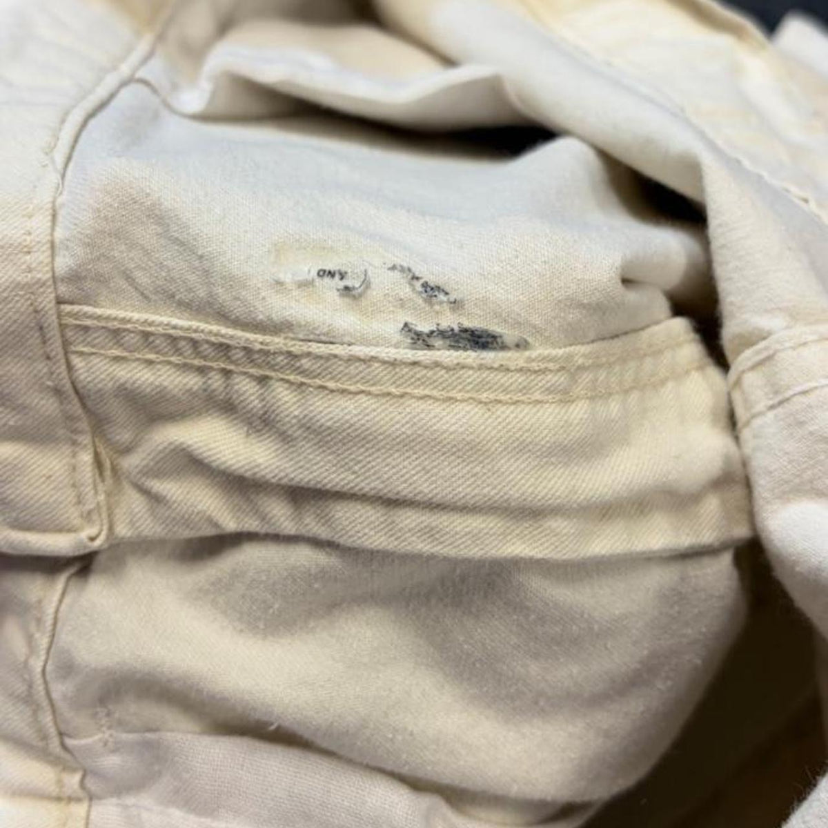 Vintage 1970s Union Made Big Yank White Carpenter Pants - 36
