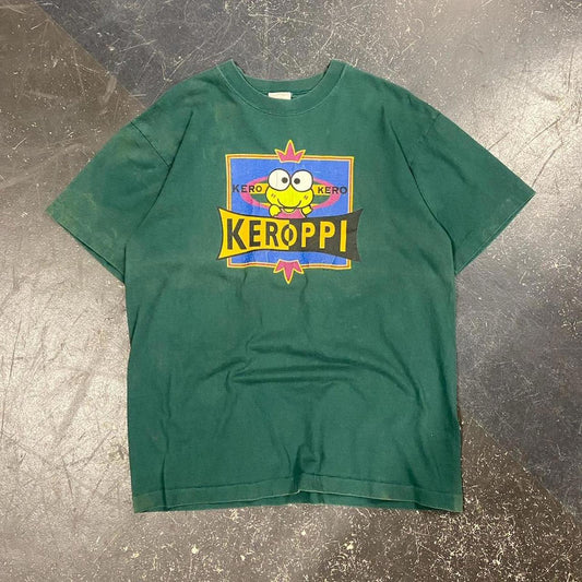 1988 Keroppi Japanese Cartoon Tee - L