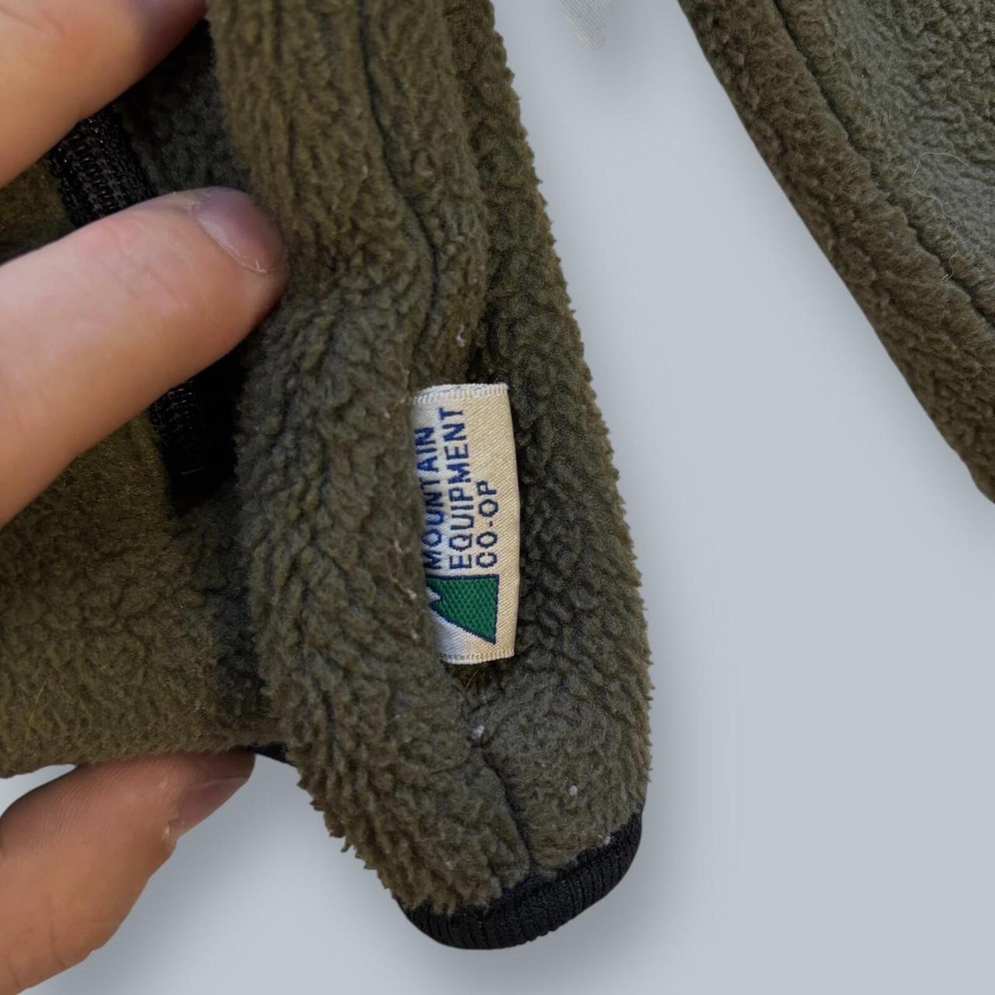 Vintage MEC olive Zip up fleece.- M