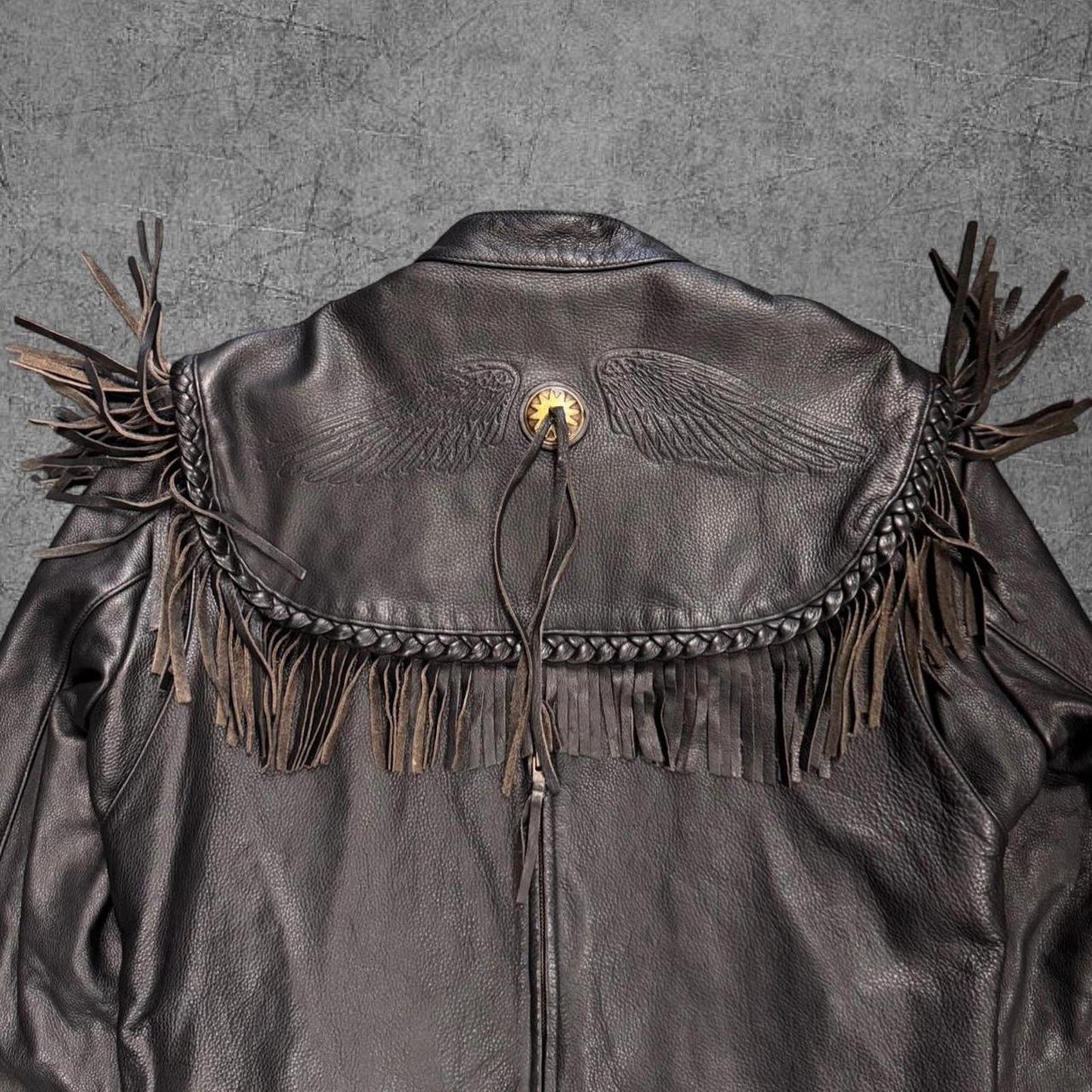 Vintage Harley Davidson Willie G Leather Biker Jacket _ L