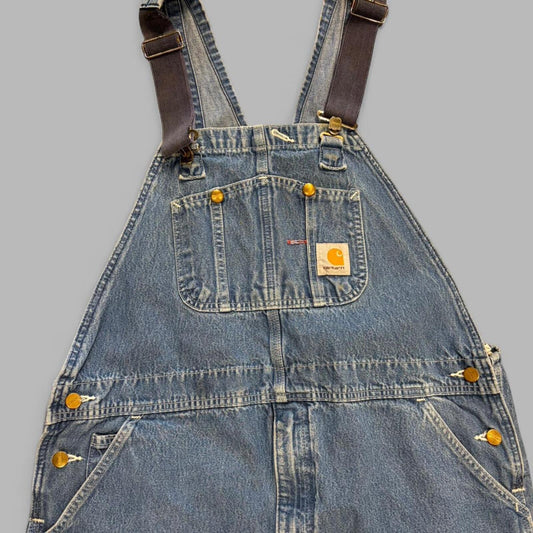 Faded Carhartt Denim Overalls - 42