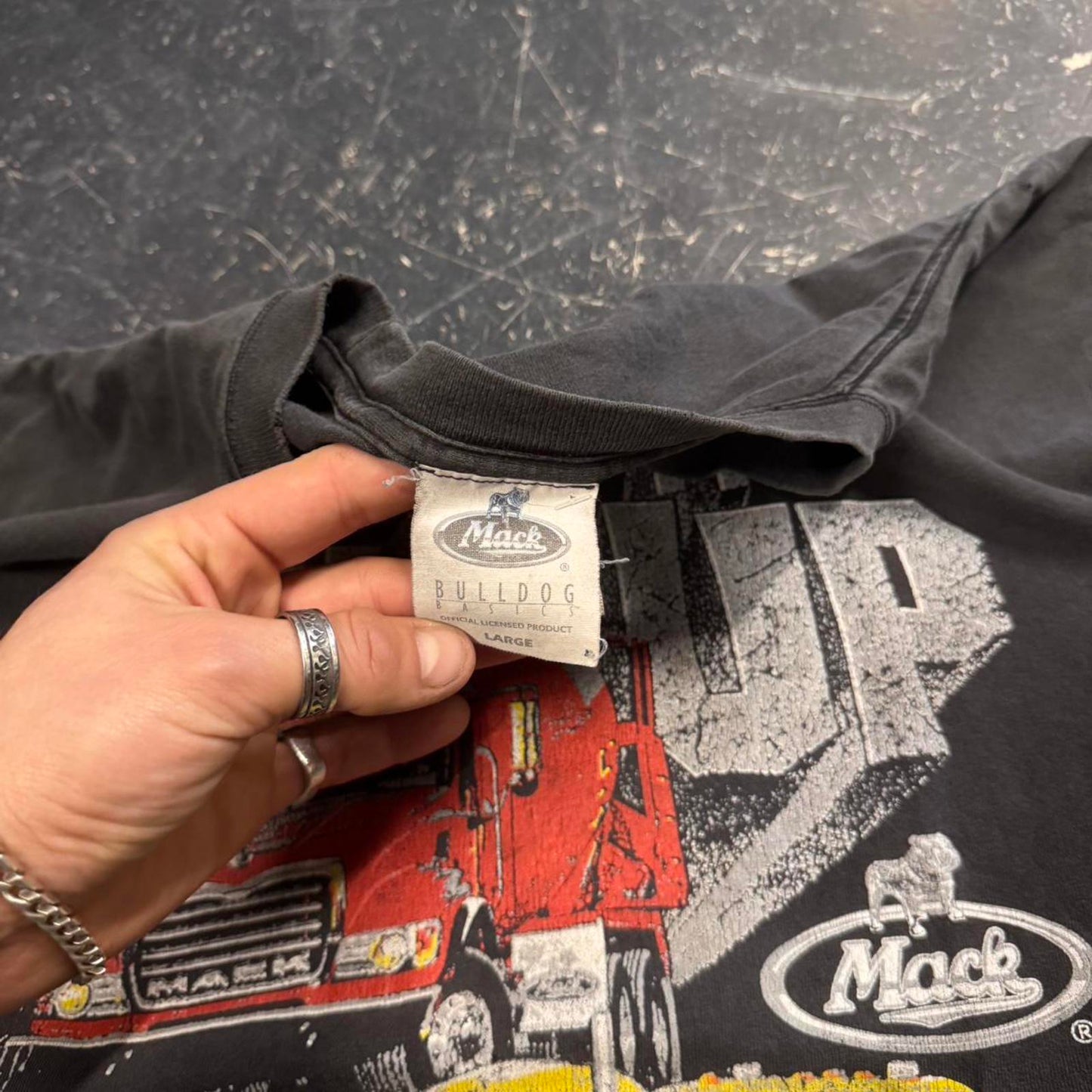Vintage Distressed Mack Trucks Tee - L