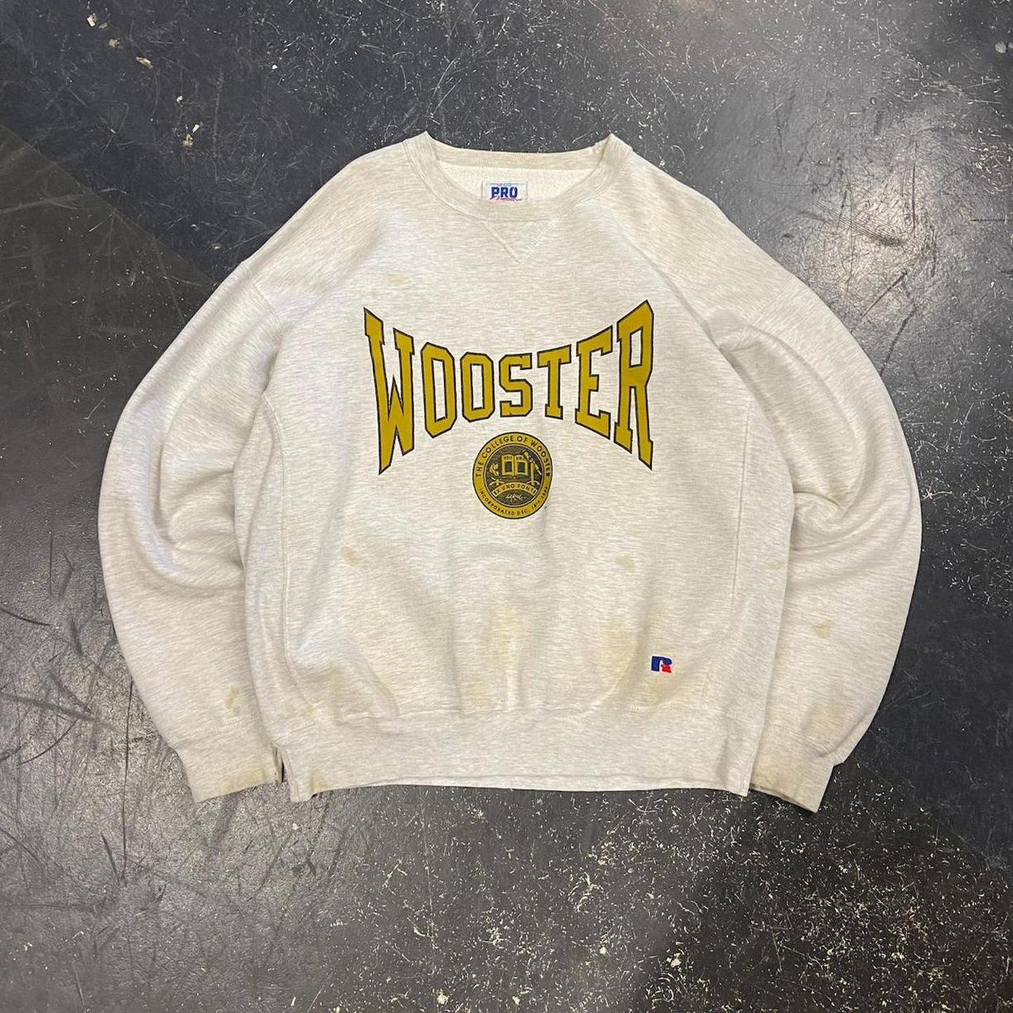 90s Russell Athletic Wooster Crewneck - XL